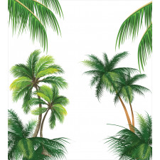 Coconut Palm Tree Plants Duvet Cover Set