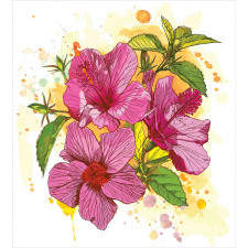 Vibrant Hibiscus Flower Duvet Cover Set