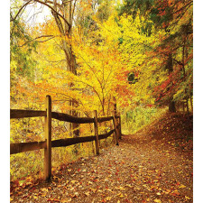 Fall Trees Leaf Road Duvet Cover Set