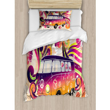 Peace Van Funny Duvet Cover Set