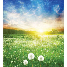 Dandelion Flower Field Duvet Cover Set