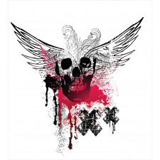 Grunge Wings and Skull Duvet Cover Set