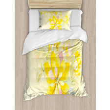 Romantic Yellow Flowers Duvet Cover Set