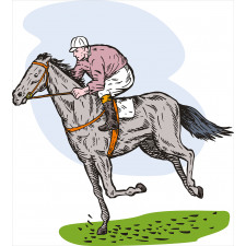 Horse Racing Sketch Duvet Cover Set
