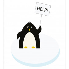 Penguin on Ice Need Help Duvet Cover Set