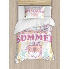 Flowers Surf and Summer Duvet Cover Set