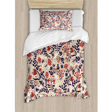 Abstract Blossoms Leaves Duvet Cover Set