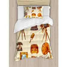 Retro Old Technology Duvet Cover Set