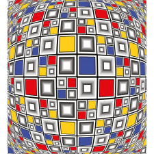 Colored Mosaic Square Duvet Cover Set
