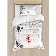 Koi Fish Swimming Art Duvet Cover Set