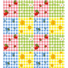 Berries Flowers Picnic Duvet Cover Set