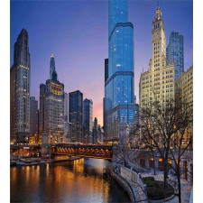 Chicago River Scenery Duvet Cover Set