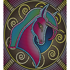 Mosaic Unicorn Duvet Cover Set