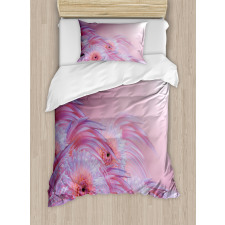 Summer Dahlia Flowers Duvet Cover Set