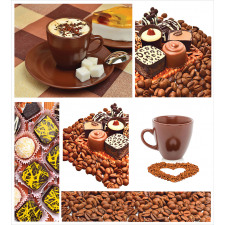 Sweets and Coffee Beans Duvet Cover Set
