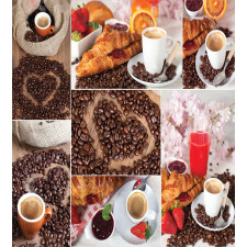 Croissant and Coffee Duvet Cover Set