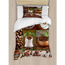 Coffee Beans and Bags Duvet Cover Set