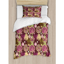 Plum French Eiffel Tower Duvet Cover Set