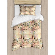 French Lettering Duvet Cover Set