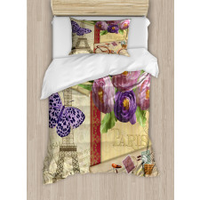 French Landmarks Tower Duvet Cover Set