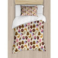 Coffee Cups Cookies Duvet Cover Set