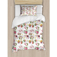 Colorful Retro Teapots Duvet Cover Set