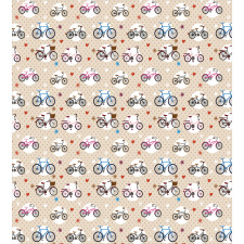 Bike Heart and Dots Duvet Cover Set