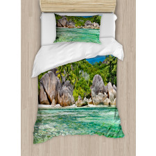 Scenery of Island Tree Duvet Cover Set