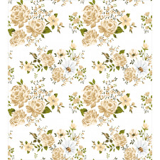 Floral Roses Vector Duvet Cover Set