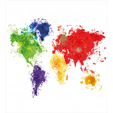 World Map Artwork Duvet Cover Set