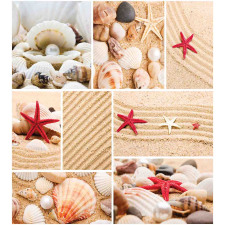 Seashells Starfishes Duvet Cover Set
