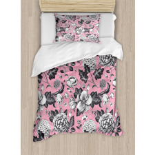 Vintage Garden Flowers Duvet Cover Set