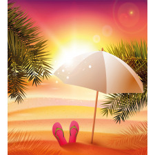 Summer Sunset on Beach Duvet Cover Set