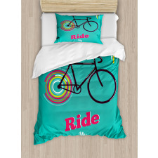 Retro Bicycle Design Duvet Cover Set