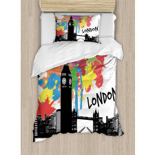 Colorful London City View Duvet Cover Set