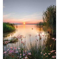 Sunset at Chudskoy Lake Duvet Cover Set