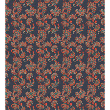 Oriental Floral Swirl Duvet Cover Set