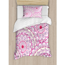 Leaf Like Circled Pattern Duvet Cover Set