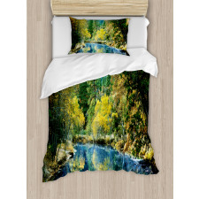 Autumn Forest Landscape Duvet Cover Set