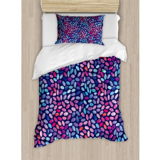 Watercolor Sketch Mosaic Duvet Cover Set