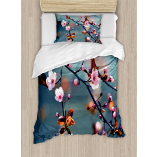 Blooming Sakura Flowers Duvet Cover Set