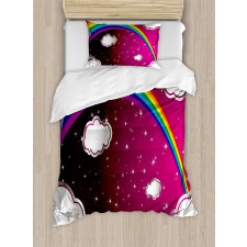 Rainbow Colored Stars Duvet Cover Set