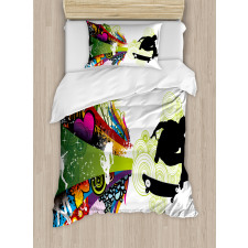 Scater Boy Colorful Duvet Cover Set