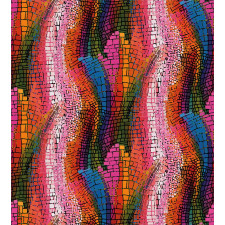 Colorful Wavy Mosaic Duvet Cover Set