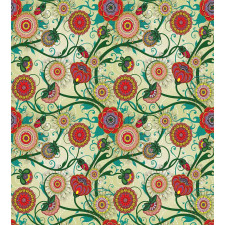 Vintage Colorful Ornate Duvet Cover Set