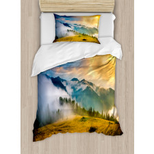 Misty Mountaintops Duvet Cover Set