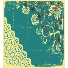 Retro Flora Lace Frame Duvet Cover Set