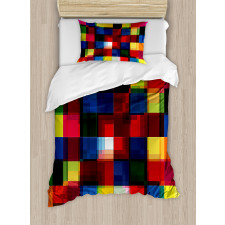 Halftoned Mosaic Tile Duvet Cover Set