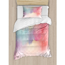 Abstract Digital Paint Duvet Cover Set