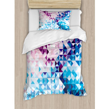 Abstract Mosaic Ombre Duvet Cover Set